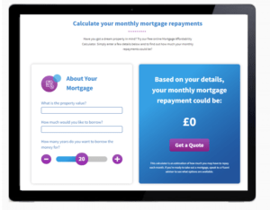 fluent money mortgage calculator website screen