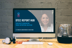 A desktop showing a DTCC Report Hub Video (Creative by Moreish Marketing)