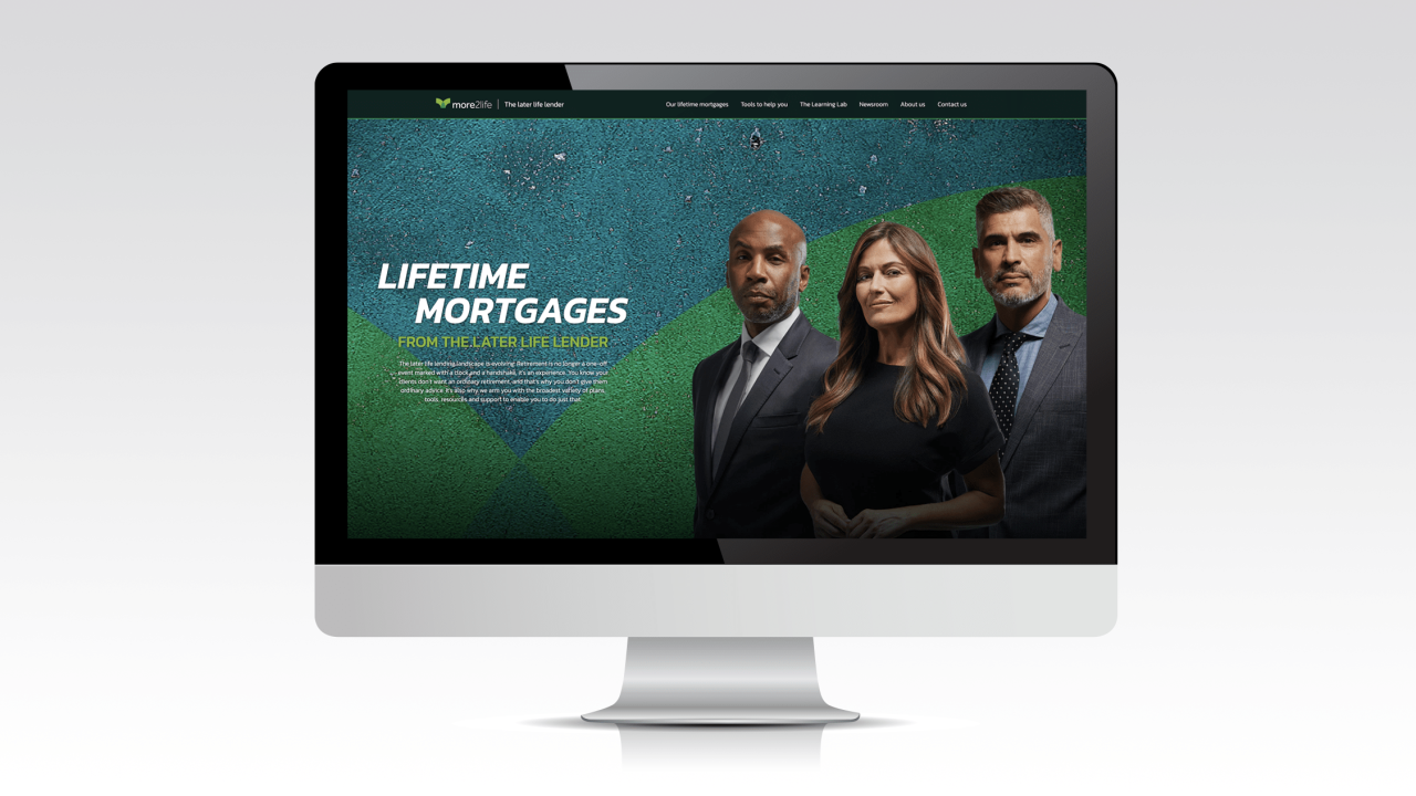 more2life service lifetime mortgages on screen
