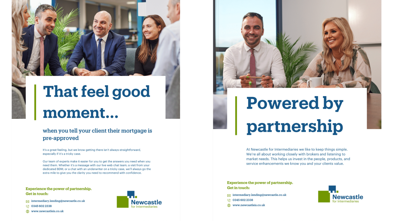 Newcastle Building Society intermediaries posters