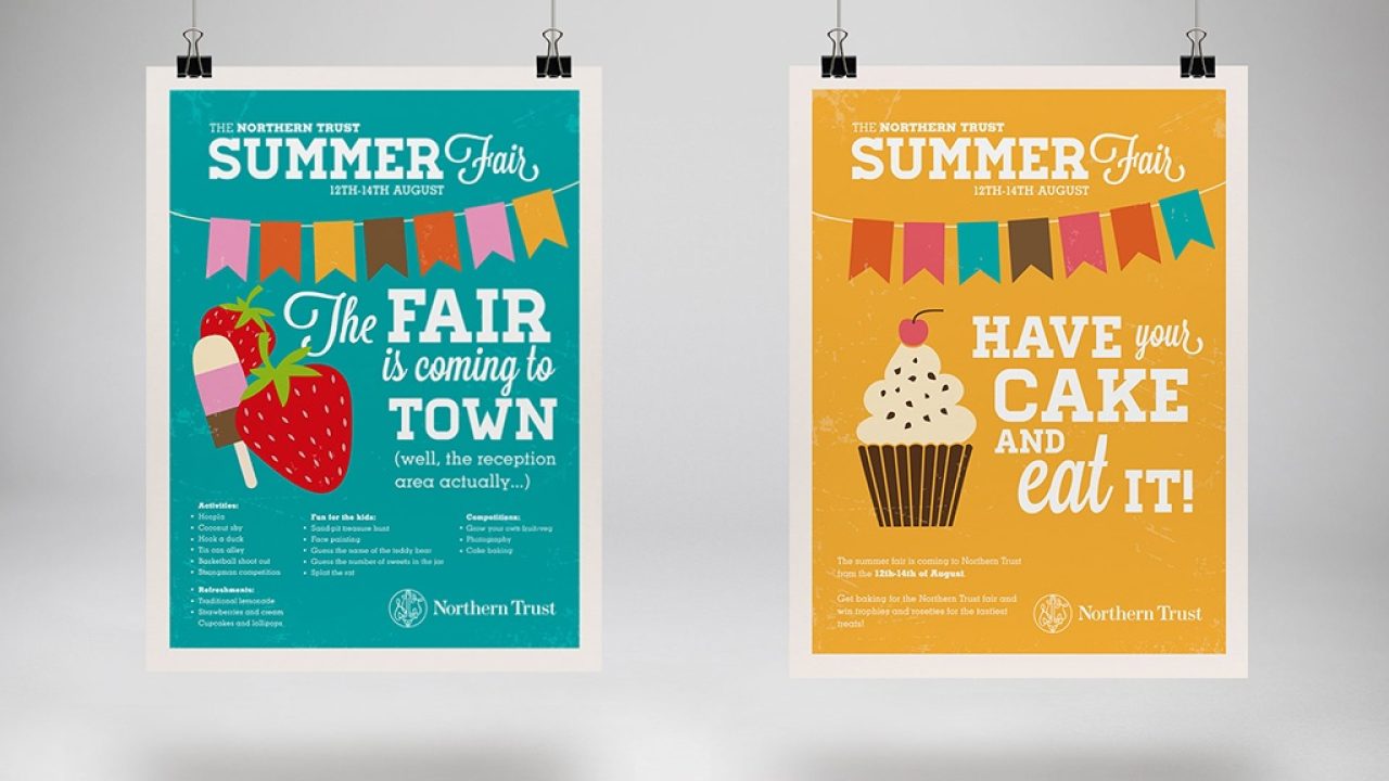 Posters designed to promote internal event