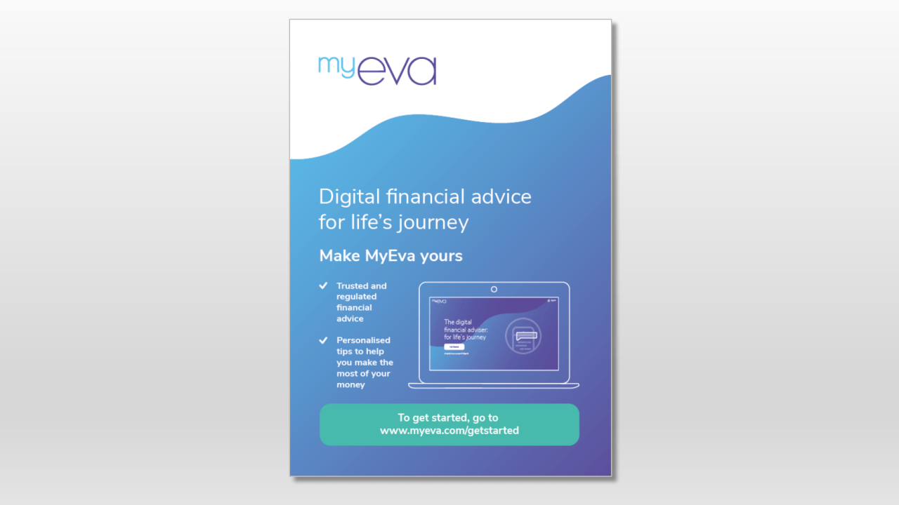 myeva poster example as part of brand launch campaign